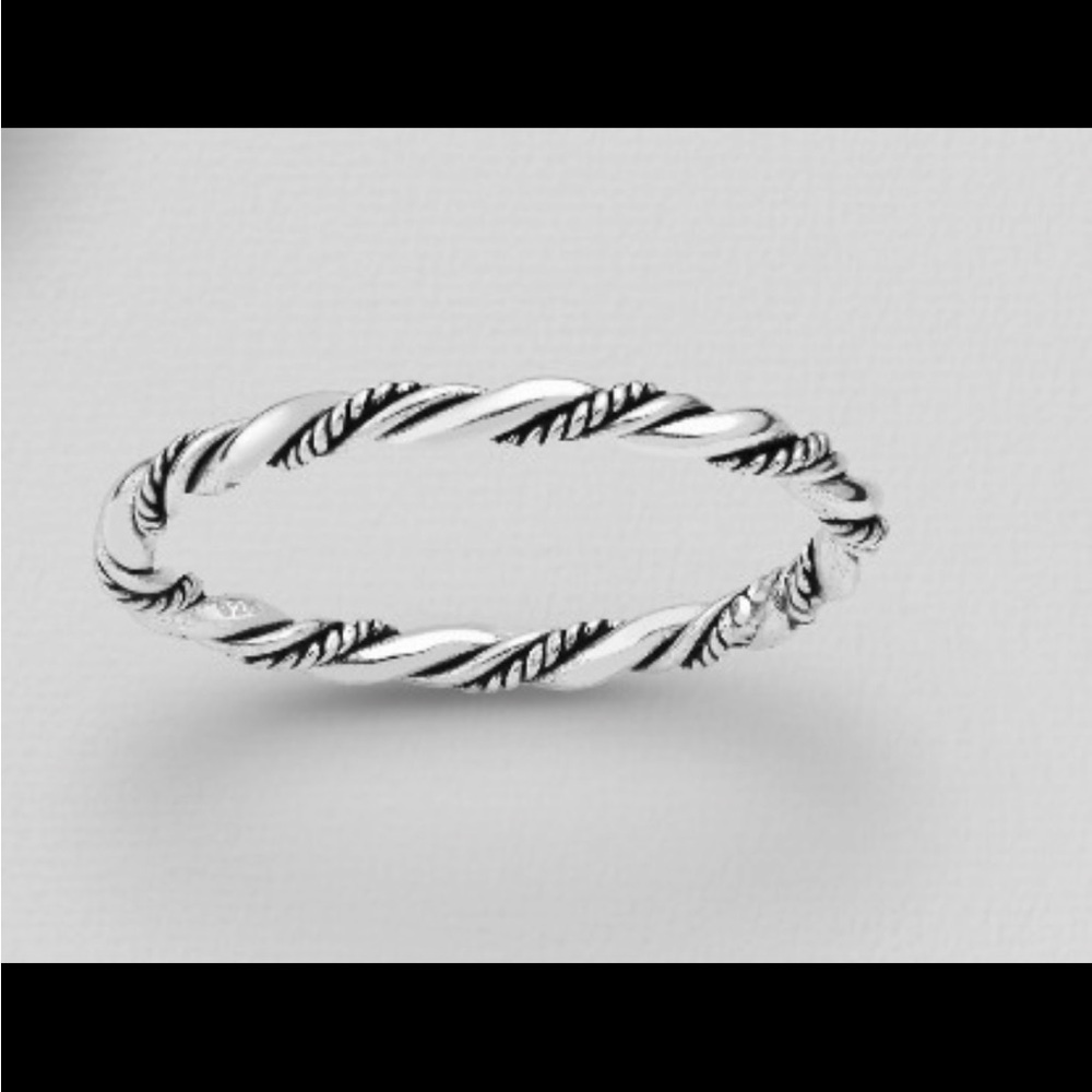 Sterling Silver Beaded Stackable Rings - Silver - Picture 7 of 10